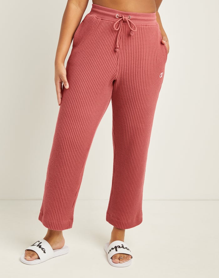 Champion Broek Dames - Koraal - Waffle Knit Wide-Leg ( 175923-HYB )